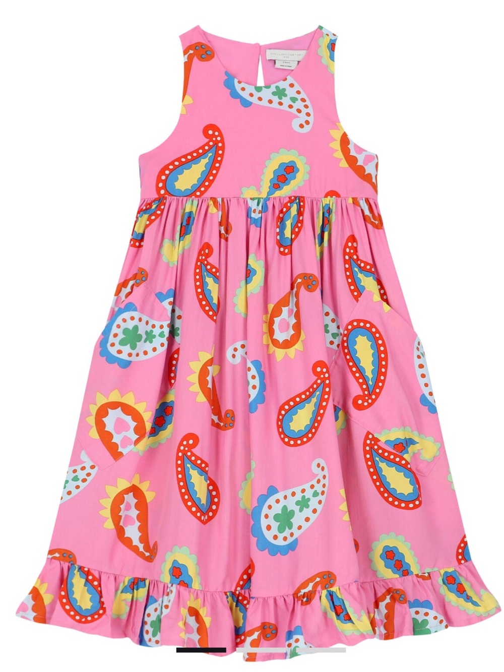 Stella McCartney Pink Paisley Print Sleeveless Maxi Dress
